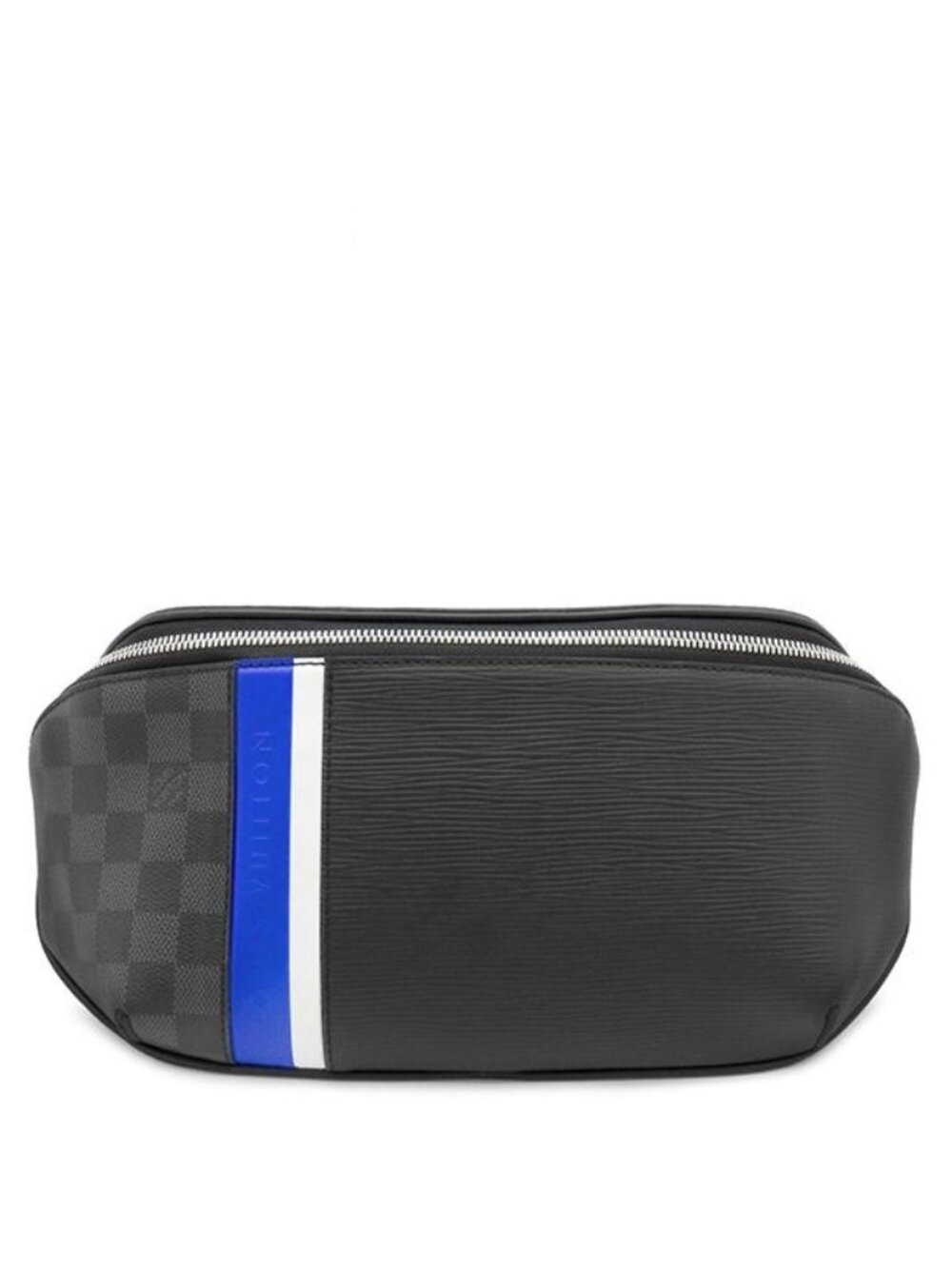 Louis Vuitton Belt Bag Epi Damier Graphite Canvas Silver Black Blue White Line